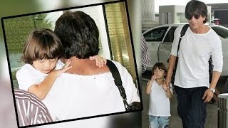 Watch Shahrukh & AbRam LEAVES For KKR Match In Kolkatta, Spotted At Airport Video