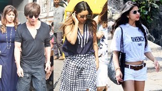 Watch Shahrukh Khan 52nd Birthday Celebration - Suhana Khan, Gauri Khan, AbRam Leaves For Alibag Video