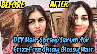 Watch DIY Hair Serum/ Spray for SHINY GLOSSY SILKY SOFT Hair - NO Frizzy Tangled Hair | JSuper Kaur Video