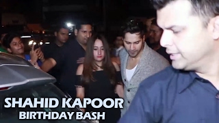 Watch Varun Dhawan With Girlfriend Natasha At Shahid Kapoor's Birthday Bash 2017 Video