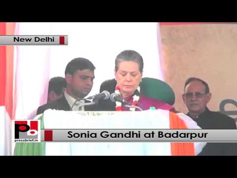 Watch Delhi polls - Sonia Gandhi addresses Congress election rally, slams Modi, Kejriwal Video
