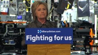 Watch Clinton Talks Trade, Economy in Michigan Visit News Video Video