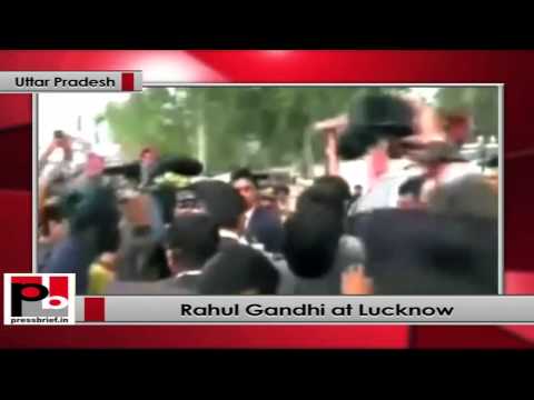 Watch Rahul Gandhi reaches Uttar Pradesh; receives warm welcome at Lucknow Video