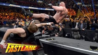 Watch Reigns vs. Ambrose vs. Lesnar - Winner faces Triple H at WrestleMania: WWE Fastlane 2016 Video