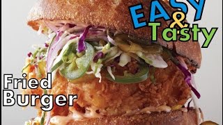 Watch fried burger easy recipe Video