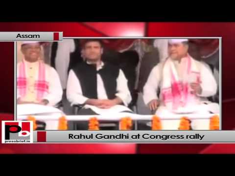 Watch Rahul Gandhi at Congress rally in Assam Video