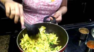 Watch Spicy Cabbage Peas Recipe ( Indian Vegetarian bundgobi sabji) Video