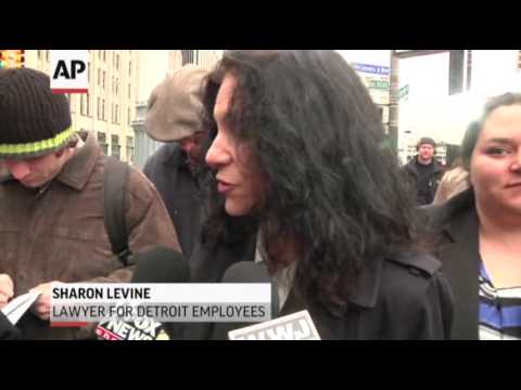 Watch Union Workers Protest Detroit Bankruptcy Ruling News Video Video