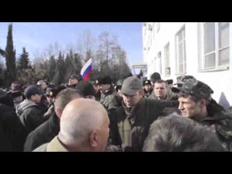 Watch Raw- Crimea Militias Storm Ukraine Navy HQ News Video Video