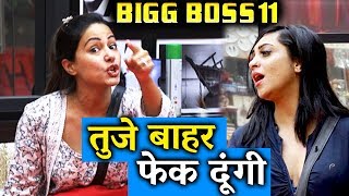 Watch Angry Hina Khan WARNS Arshi Khan - Will Throw You Out Of House - Bigg Boss 11 Video