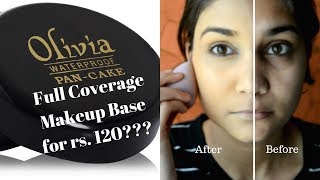 Watch Full Coverage Makeup Base for rs. 120 | How to Use Olivia Pan Cake - 9 Shades Review & Swatches Video