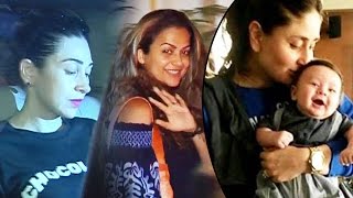 Watch Karisma Kapoor & Amrita Arora VISITS Kareena's House For Taimur Video