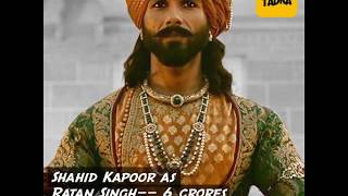 Watch You will shock to know the salary of Padmavati actors Video