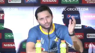 Watch Shahid Afridi Press Conference -  T20 World Cup India. Video