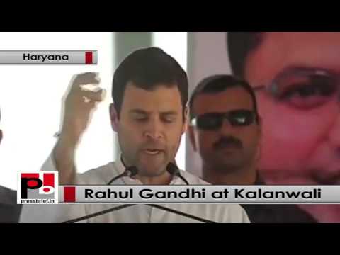 Watch Rahul Gandhi addresses Congress rally Kalanwali, Haryana, attacks Modi Video
