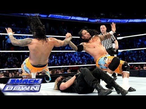 Watch The Usos vs. Seth Rollins & Roman Reigns- SmackDown, Jan. 3, 2014 - WWE Wrestling Video Video