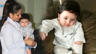 Watch Kareena's Baby Taimur Ali Khan Looks Cute In White Kurta Video