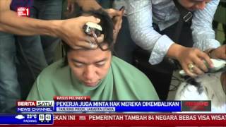Watch RJ Lino Jadi Tersangka, Ratusan Pekerja JICT Cukur Rambut Video