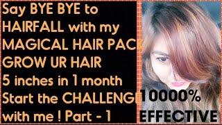 Watch STOP HAIR Fall in 1 day | My MAGIC CURE for HAIR Fall & DANDRUFF | MIRACLE HAIR GROWTH pack - Part-1 Video