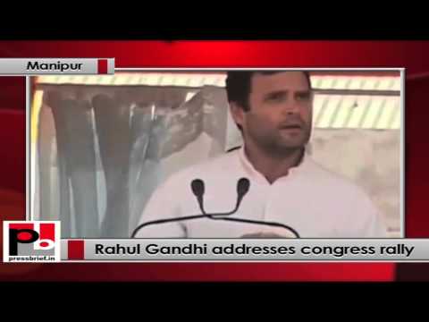 Watch Rahul Gandhi addresses Congress rally at Imphal in Manipur Video