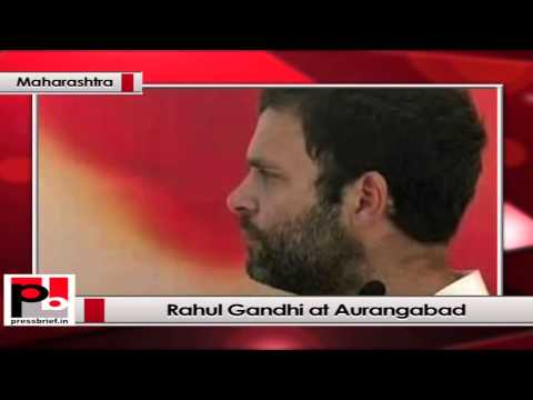 Watch Rahul Gandhi addresses Congress rally at Aurangabad in Maharashtra takes on BJP and Modi Video