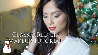 Watch Classic Red Lip Makeup l Christmas Makeup Tutorial Video