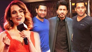Watch Kangana Ranaut's REACTION On Working With Shahrukh, Salman, Aamir Video