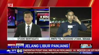 Watch Pantauan Kepadataan Kendaraan di Pintu Tol Cikarang Utama Video