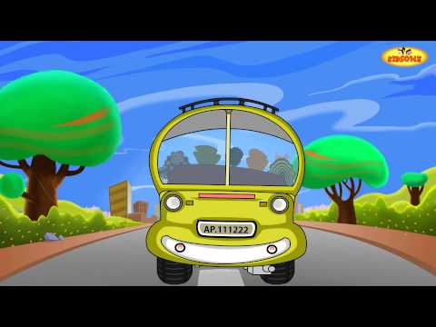 Watch Wheels On The Bus - English Animated Rhymes - Nursery Rhymes For Kids Video