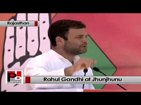 Watch Rahul Gandhi at Jhunjhunu (Rajasthan)- BJP blindly copied Congress manifesto Video
