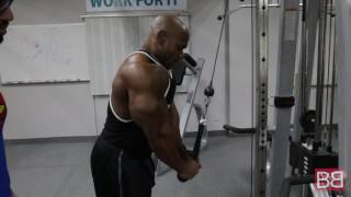 Watch How to- TRICEP Rope Push downs with Fred BIGGIE Smalls (Pro Series) Video