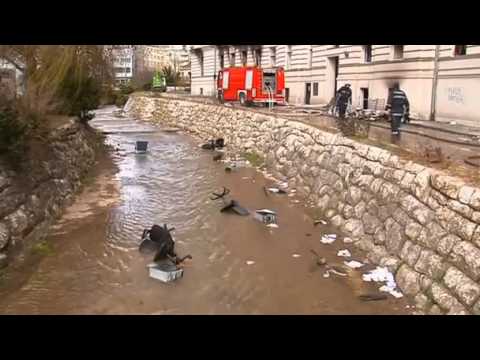 Watch Sarajevo hoses down following night riots News Video Video