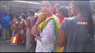 Watch Huge Devotees Throng In Yadadri Sri Lakshmi narasimha Swamy Temple | iNews Video