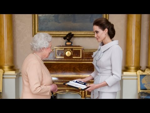 Watch Angelina Jolie Made Honorary Dame by The Queen Video