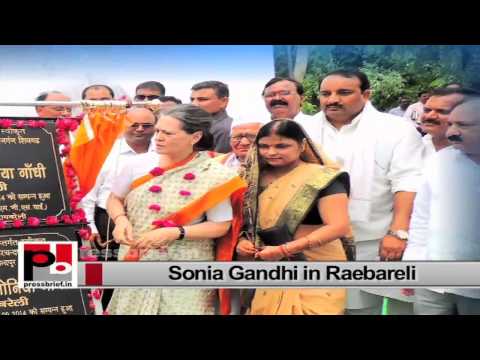 Watch Sonia Gandhi visits Raebareli, launches various welfare projects Video