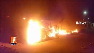 Watch Fire Accident at Uppal Vegetable Market Due To Short Circuit | Few Shops Burnt | Hyderabad | iNews Video