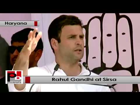 Watch Rahul Gandhi at Sirsa, Haryana to address Congress election rally Video