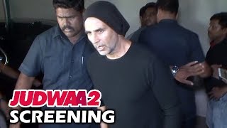 Watch Akshay Kumar At Varun Dhawan's Judwaa 2 Screening Video