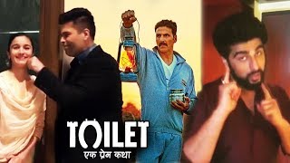 Watch Alia Bhatt, Karan Johar & Arjun Kapoor Promotes Akshay's Toilet Ek Prem Katha Video