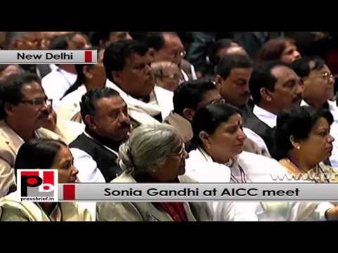 Watch Sonia Gandhi at AICC Session talks about UPA policies for women empowerment Video