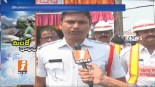 Watch People Fear Over High Temperature in Kothagudem | Traffic Police Arrange Chalivendram | iNews Video