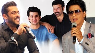 Watch Salman & Shahrukh WELCOMES Sunny Deol's Son Karan In Bollywood Video
