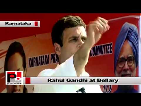 Watch Rahul Gandhi at Bellary - We will take strong actions against corrupt BJP politicians in Bellary Video