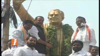 Watch Cong Komatireddy Venkat Reddy Pay Tribute To Rajiv Gandhi| 26th Death Anniversary |Nalgonda | iNews Video