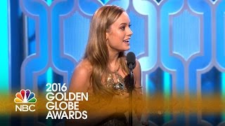 Watch Brie Larson Wins Best Actress in a Drama at the 2016 Golden Globes Video