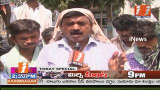 Watch Mirchi Farmers Destroys Furniture In Khammam Mirchi Market Yard | iNews Video