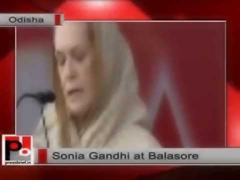Watch Sonia Gandhi addresses an election rally in Balasore (Odisha) Video