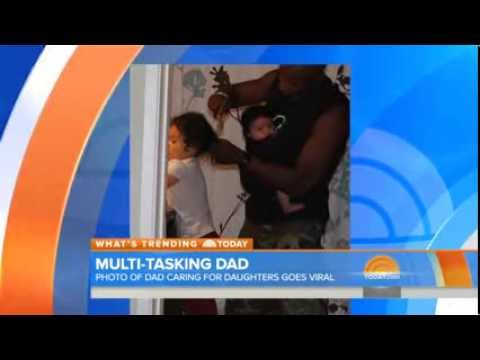 Watch Multitasking Dad Goes Viral News Video Video