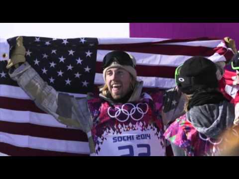 Watch American Snowboarder Celebrates Gold Medal Win News Video Video