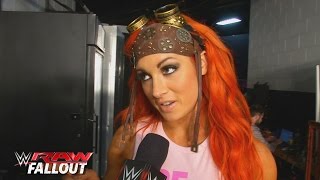 Watch Becky Lynch shares her fiery wisdom: WWE Raw Fallout, Oct. 5, 2015 Video